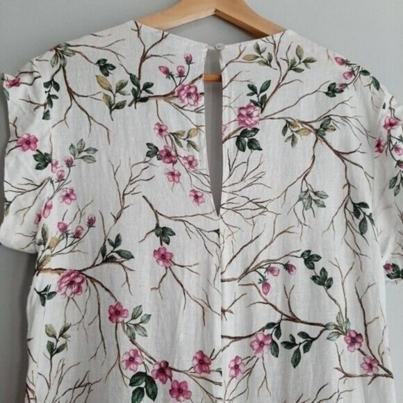 PLAZZA DEL TEMPIO Italy Lightweight Wide Leg Floral Romper Sz M - Picture 13 of 15